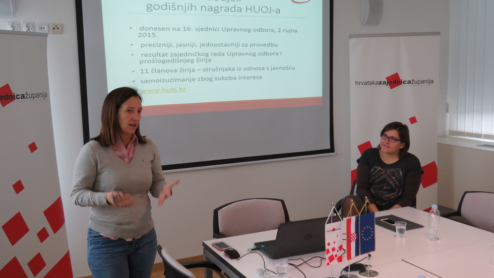 Održana radionica o projektu dodjele godišnjih nagrada HUOJ-a