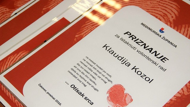 Župan Međimurske županije Matija Posavec dodijelio priznanje najboljim volonterima i volonterskim organizacijama na „Sajmu dobrote“