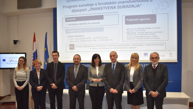 Potpisan ugovor u vrijednosti od skoro 45 milijuna kuna za jačanje znanstvene suradnje