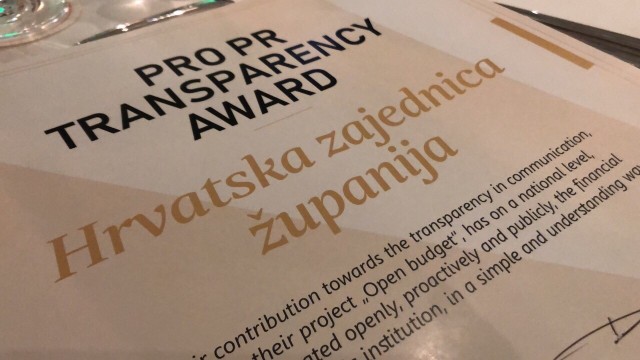 Dodijeljene ProPR Globe Awards: Hrvatskoj zajednici županija nagrada za transparentnost u komunikaciji